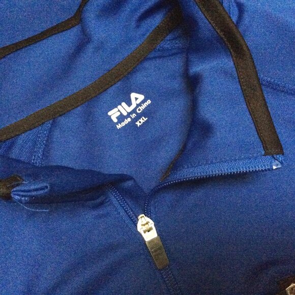 Fila Pullover Track Warmup Windbreaker Jacket XXL, Like New - Picture 3 of 3
